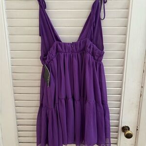 Dark purple flowy dress
